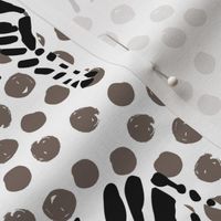 10.5" Zebra with Tan Polka Dots