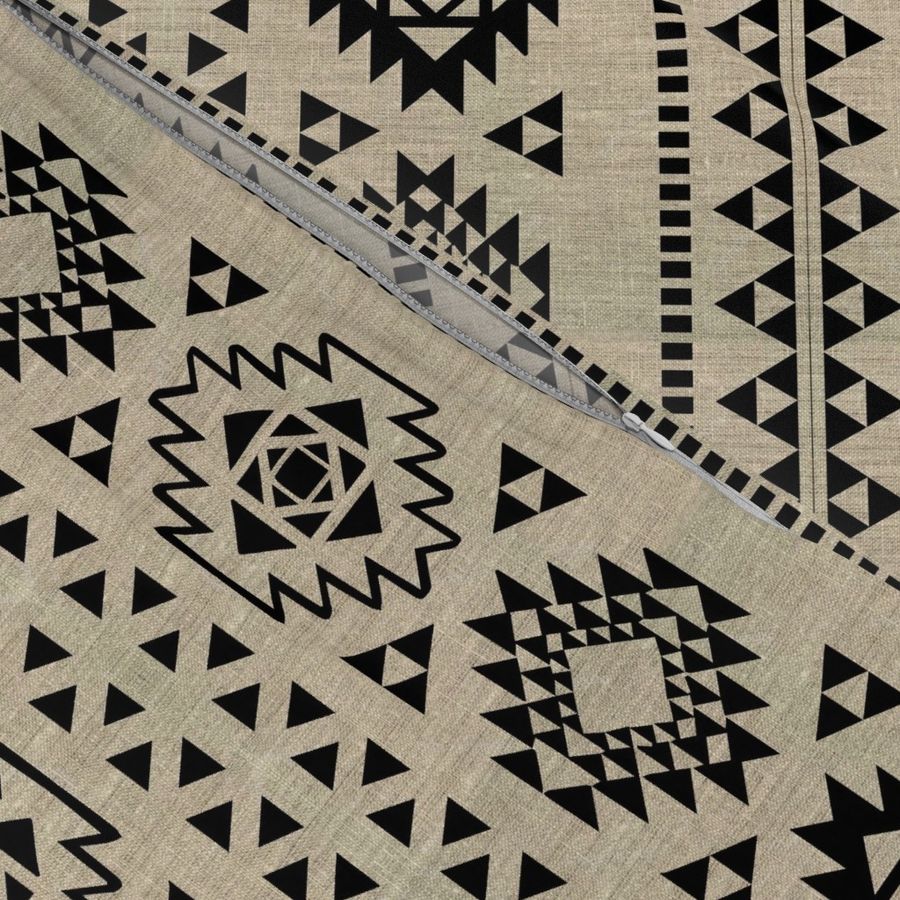 Fake linen and kilim 1