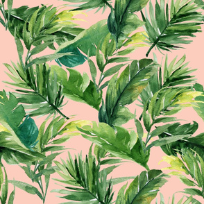 21" Leaves with Peach Background