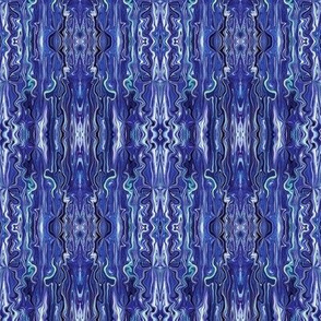BFM24 - Butterfly Marble Brocade in Violet Blue with Black, Aqua and White Accents