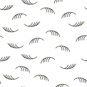 Abstract geometric lashes and feathers fashion design pattern