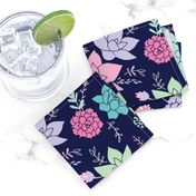 Succulents hero print in purple