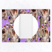 lavender Yorkshire terrier fabric