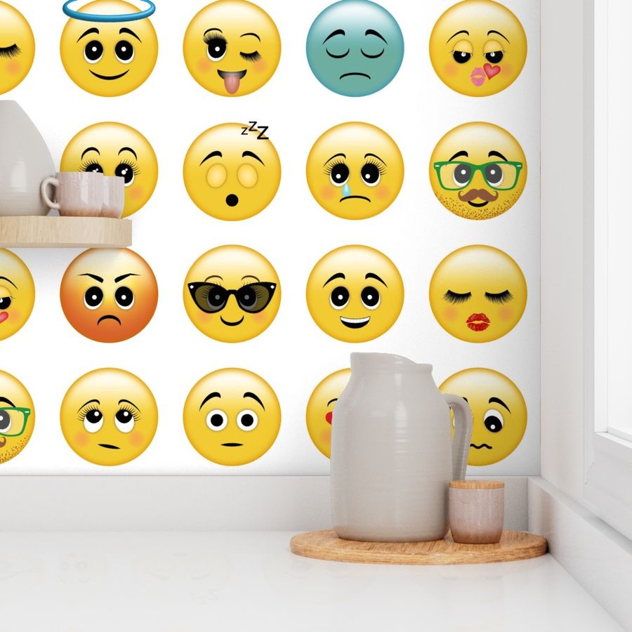 Cute Emojis - Smiley, Eye Roll, Winking Emoticons