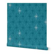 Elegant Holiday Christmas North Stars Blue Grey