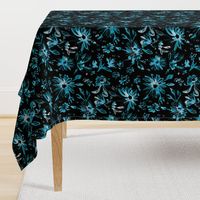 Lovely floral black and turquiose