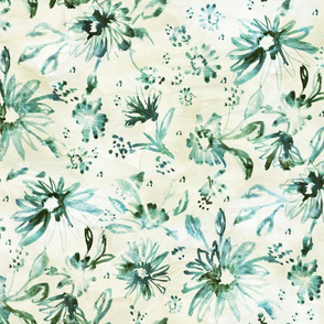 Lovely floral muted green