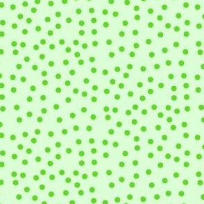 Twinkling Lime Green Dots on Meadow Mist - Medium Scale