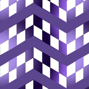 Purple Gradient Checkerboard Chevrons