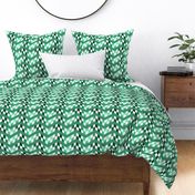 Green Gradient Checkerboard Chevrons