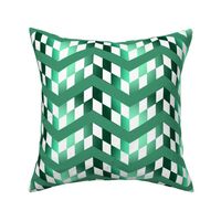 Green Gradient Checkerboard Chevrons