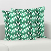 Green Gradient Checkerboard Chevrons