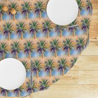 WATERCOLOR PALM TREE ALTERNATED ROWS NATURAL