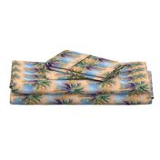 WATERCOLOR PALM TREE ALTERNATED ROWS NATURAL