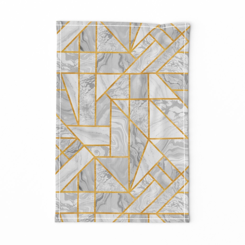 1920s gold and marble pattern. Art deco style. Gatsby pattern.  Geometric abstract seamless pattern. Japanese suminagashi  black and white ink.  