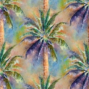 WATERCOLOR PALM TREE 2 NATURAL