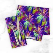 WATERCOLOR PALM TREE FOREST 2 PURPLE