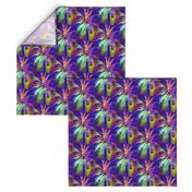 WATERCOLOR PALM TREE FOREST 2 PURPLE