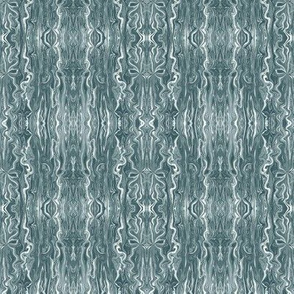 BFM20 - Butterfly Marble Brocade in Rustic Teal Blue with White Accents