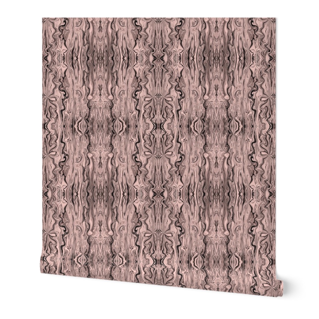 BFM19 - Butterfly Marble Brocade in Rustic Pink Pastel with Charcoal Accents