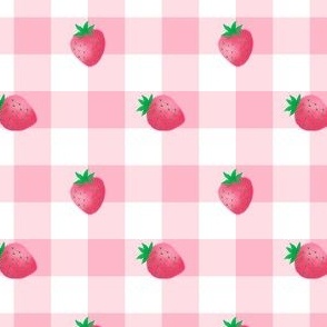 Strawberry gingham, cotton candy ging