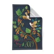 Birdsong 2019 Calendar Tea Towel