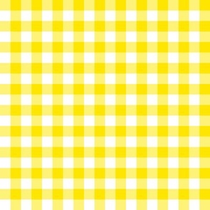 Small Yellow sunny gingham, gingham plaid check