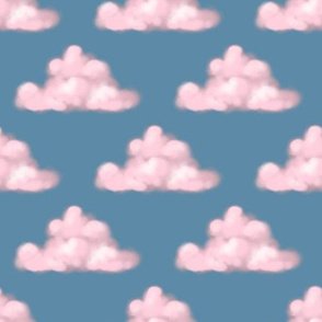 Cotton candy pink clouds