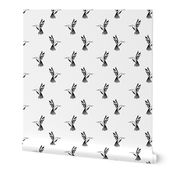 Geometric hummingbirds black & white