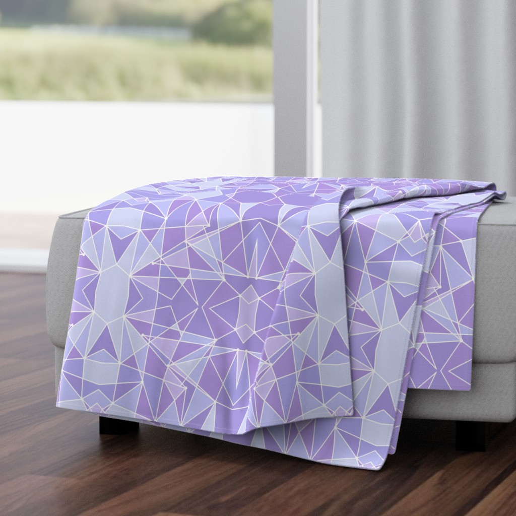 Purple Geometric Wall Large