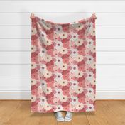 Soft Blooms-Floral Chintz-Floral Chintz-Peony Palette-Large Scale