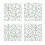 Moss-grey Frost Medallions for Elegant Holiday (white)