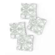 Moss-grey Frost Medallions for Elegant Holiday (white)