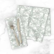 Moss-grey Frost Medallions for Elegant Holiday (white)