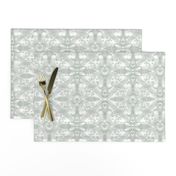 Moss-grey Frost Medallions for Elegant Holiday (white)