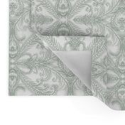 Moss-grey Frost Medallions for Elegant Holiday (white)