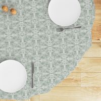 White Frost Medallions for Elegant Holiday (moss grey)