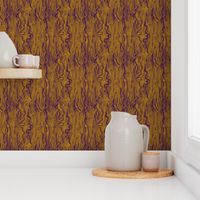 BFM10 - Butterfly Marble Brocade in Gold with Purple Accents