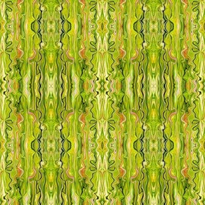 BFM3 - Butterfly Marble Brocade in Lime with Olive, Pink and Yellow Accents
