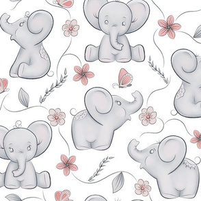 Cute little elephants