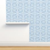 White Frost Medallions for Elegant Holiday (dusty blue)