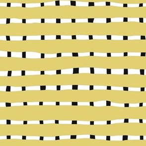 Mellow Yellow rough checked stripe by Su_G_©SuSchaefer