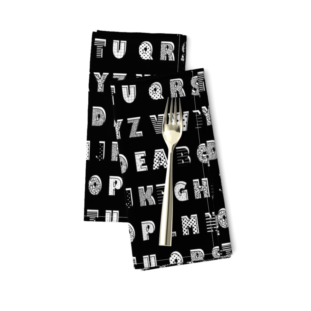 Alphabet pattern black