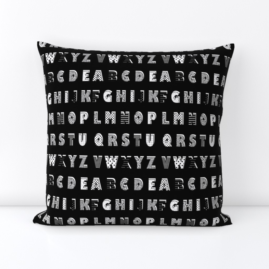 Alphabet pattern black