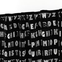 Alphabet pattern black