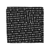 Alphabet pattern black