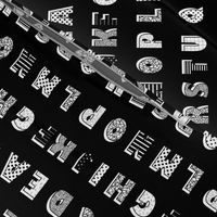 Alphabet pattern black