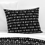 Alphabet pattern black