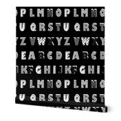 Alphabet pattern black