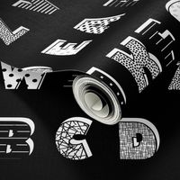 Alphabet pattern black